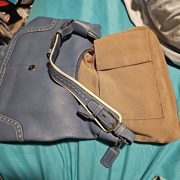 COACH Ocean Blue Hobo Bag / Purse, VINTAGE, Y2K, & NEW! - Picture 9 of 14